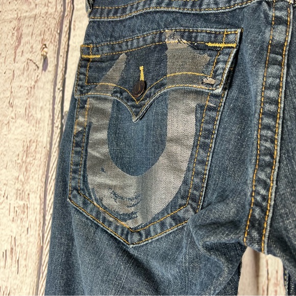 AUTHENTIC True Religion Denim Y2K Bootcut Logo USA Made Jeans Size 33 x 33 EUC - Picture 5 of 16